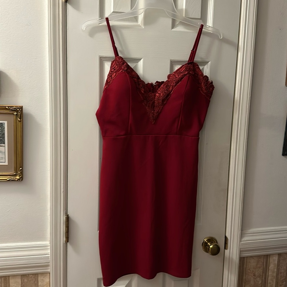 Burgundy Mini Dress